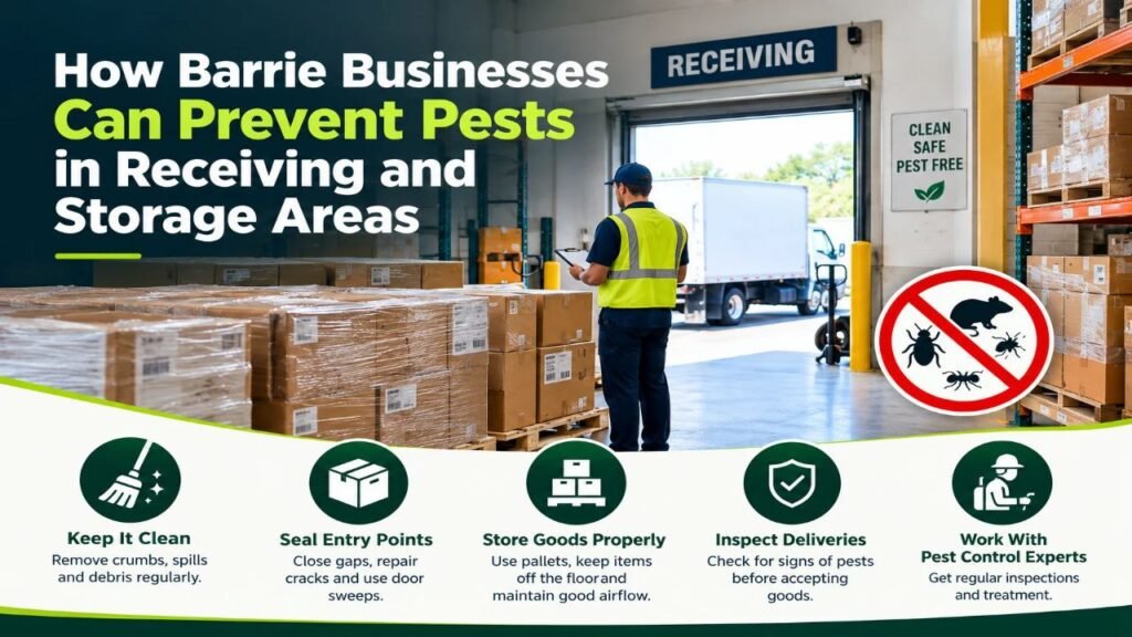 How Barrie Businesses Can Prevent Pests in Receiving and Storage Areas